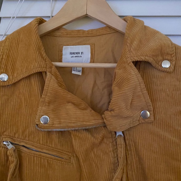 SOLD:Caramel corduroy jacket - Picture 3 of 4